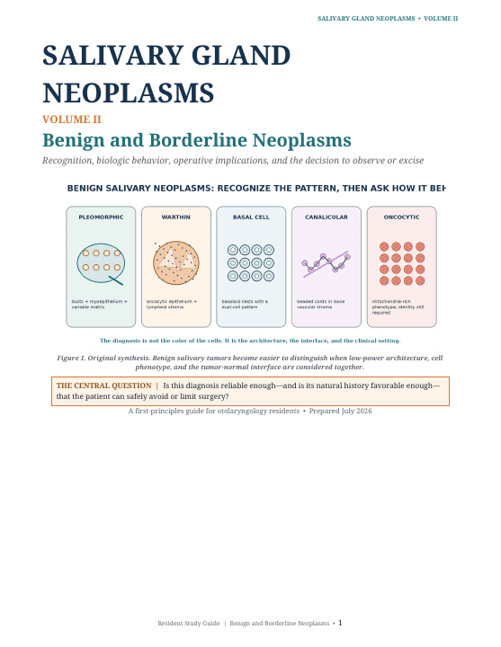 First page of Salivary Gland Neoplasms, Volume II: Benign and Borderline Neoplasms