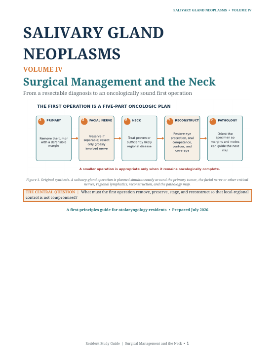 First page of Salivary Gland Neoplasms, Volume IV: Surgical Management and the Neck